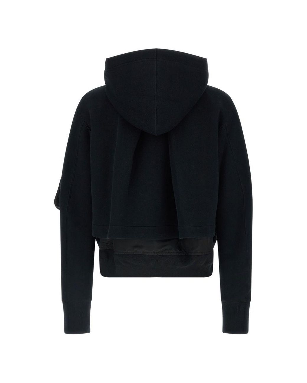 Sacai Black Cotton Blend Hoodie