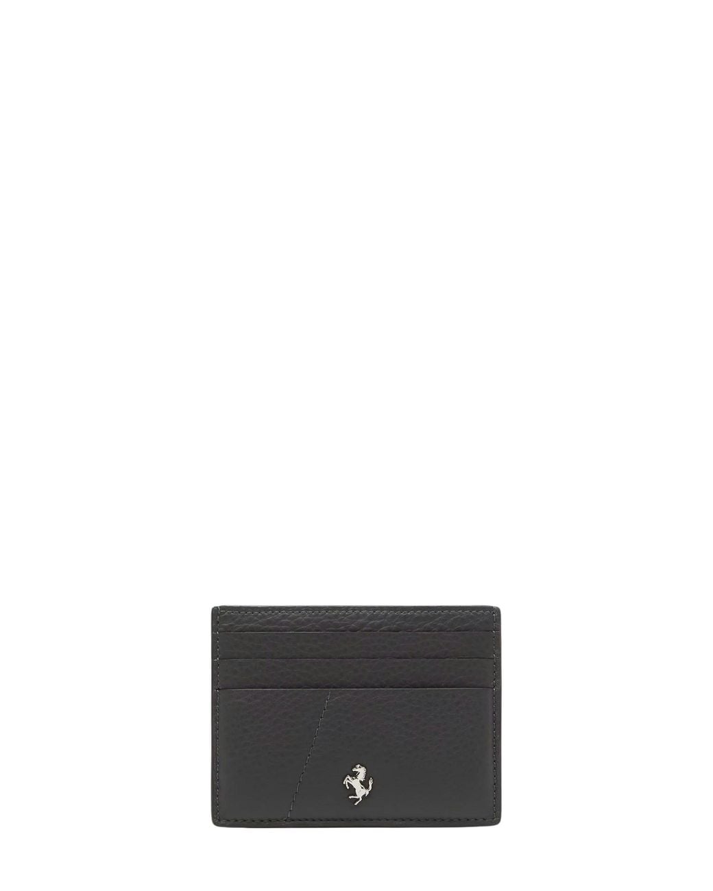 Ferrari White Garnet Leather Card Holder With Prancing Horse By for men
