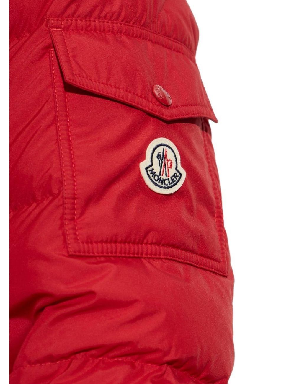 Moncler Red Maya Short Down Jacket for men
