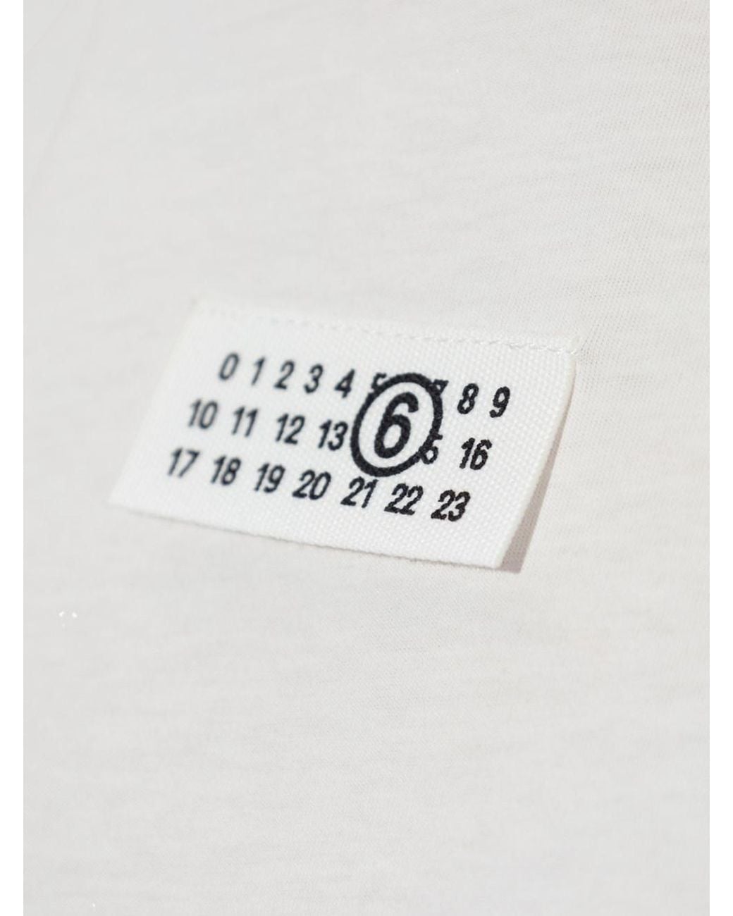 MM6 by Maison Margiela White Logo Cotton T-Shirt