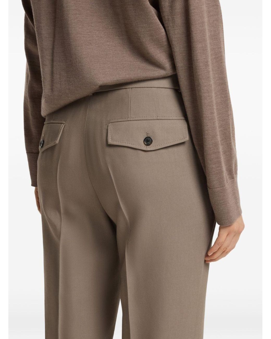 Boss Gray Straight-Leg Trousers