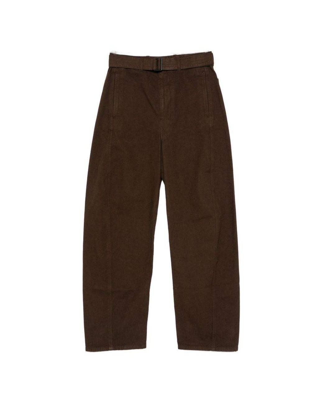 Lemaire Brown Twisted Belted Trousers