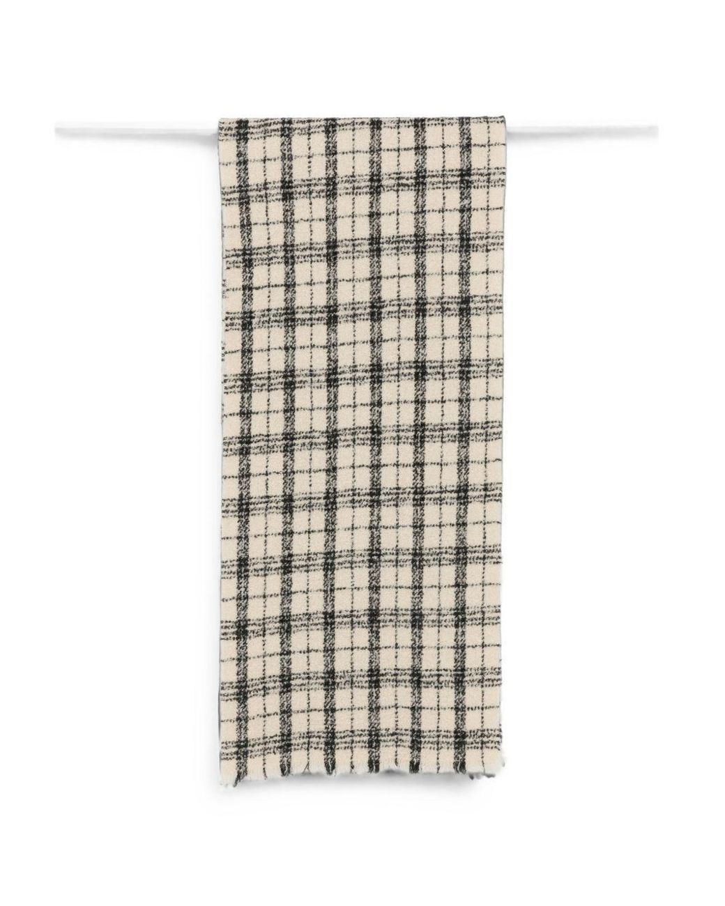 Destin White Rasti Wool Scarf