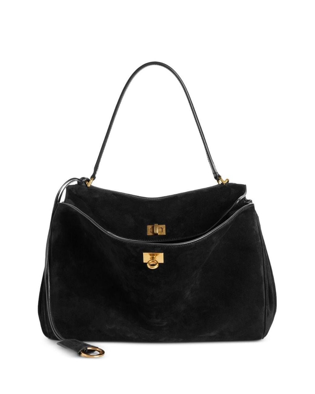 Balenciaga Black Rodeo Medium Leather Handbag