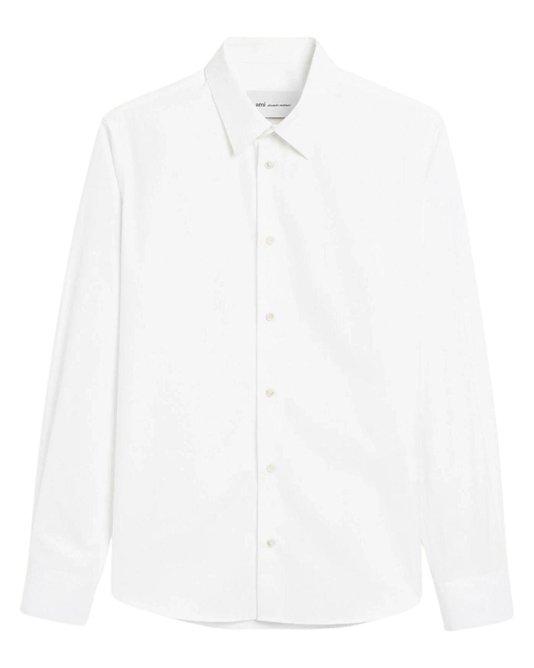 AMI White Cotton Shirt With Ami De Coeur for men