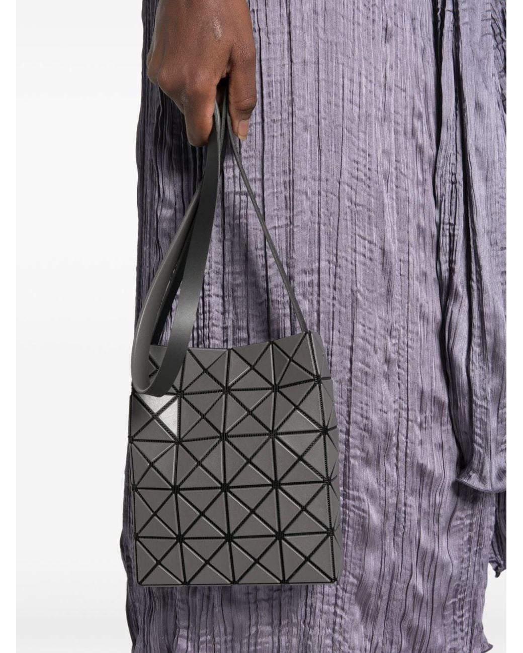 Issey Miyake White Prism Matte Crossbody Bag