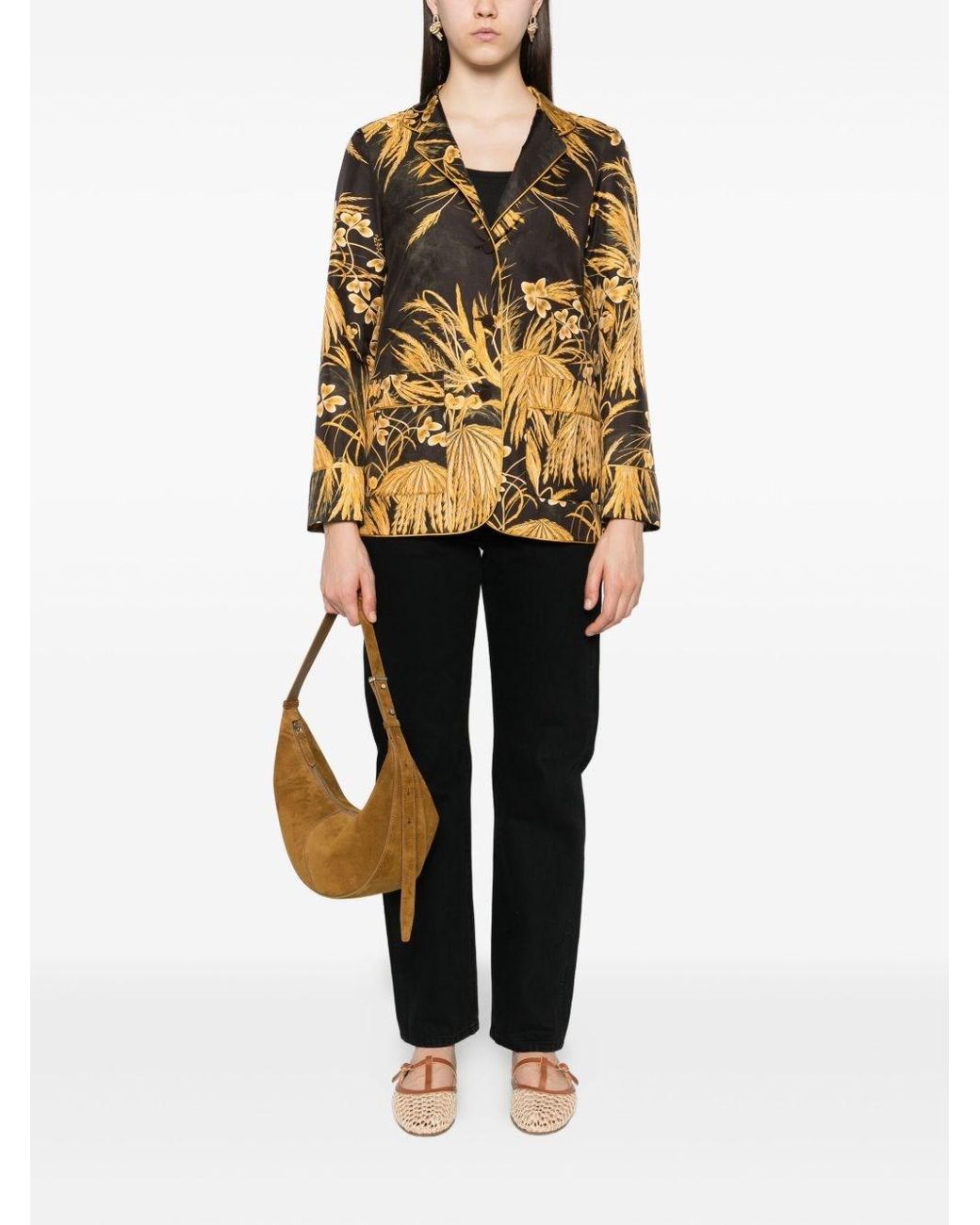 F.R.S For Restless Sleepers Metallic Printed Silk Shirt