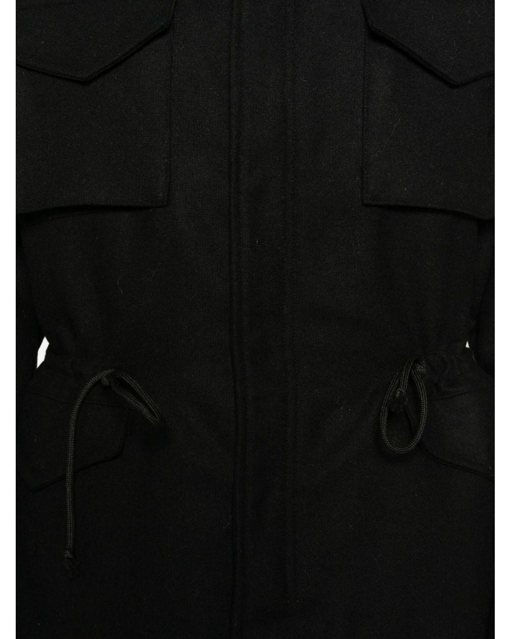 FRONT STREET 8 Black Wool Blend Field Jacket