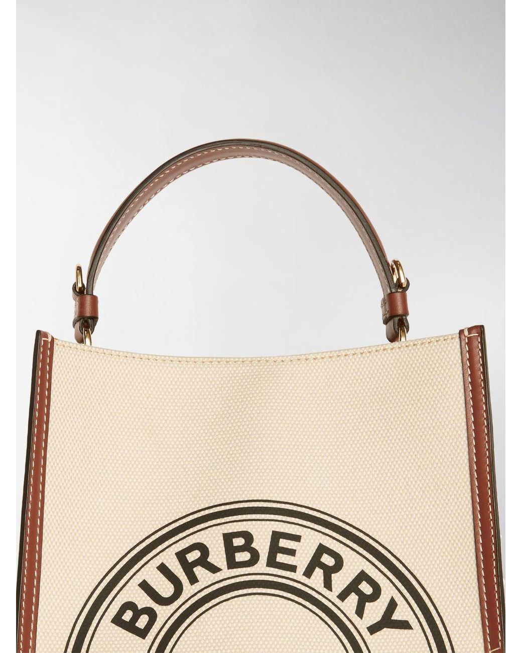 burberry small penny logo tote bag