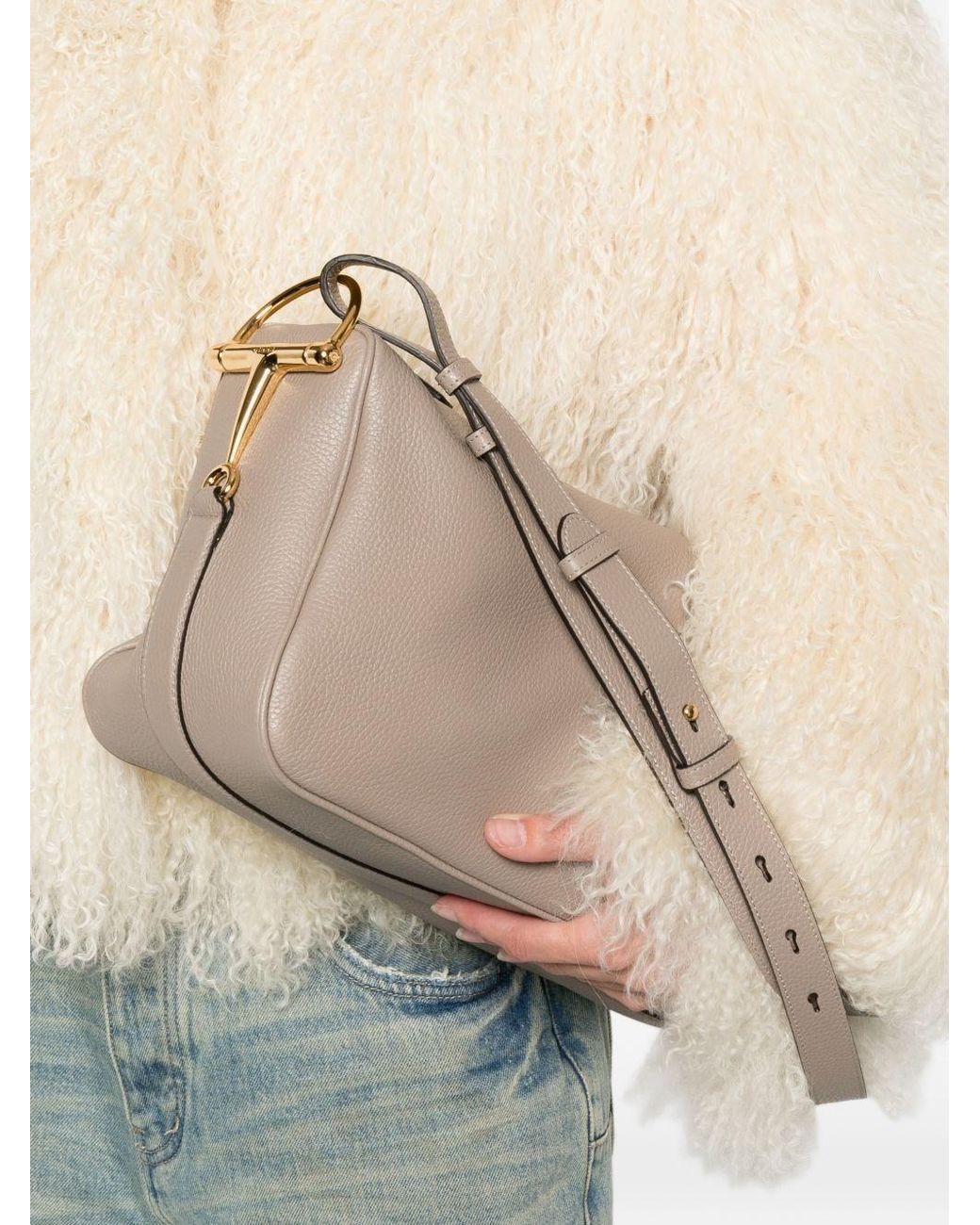 Gucci Multicolor Half Horsebit Leather Shoulder Bag