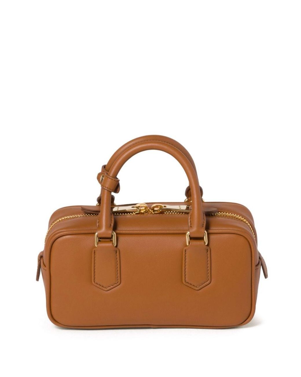 Miu Miu Brown Arcadie Nappa Leather Bag