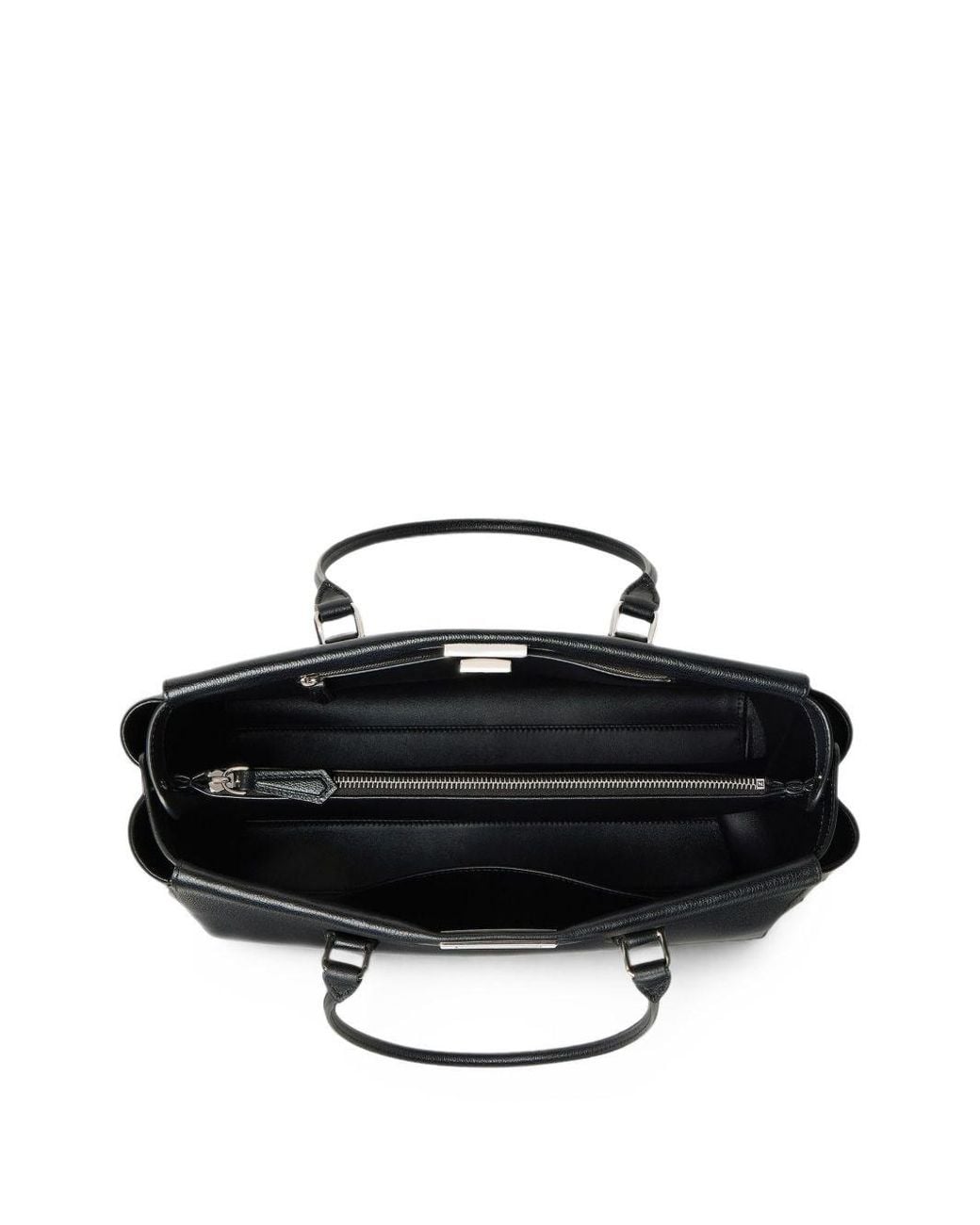 Fendi Black Peekaboo Small Leather Tote