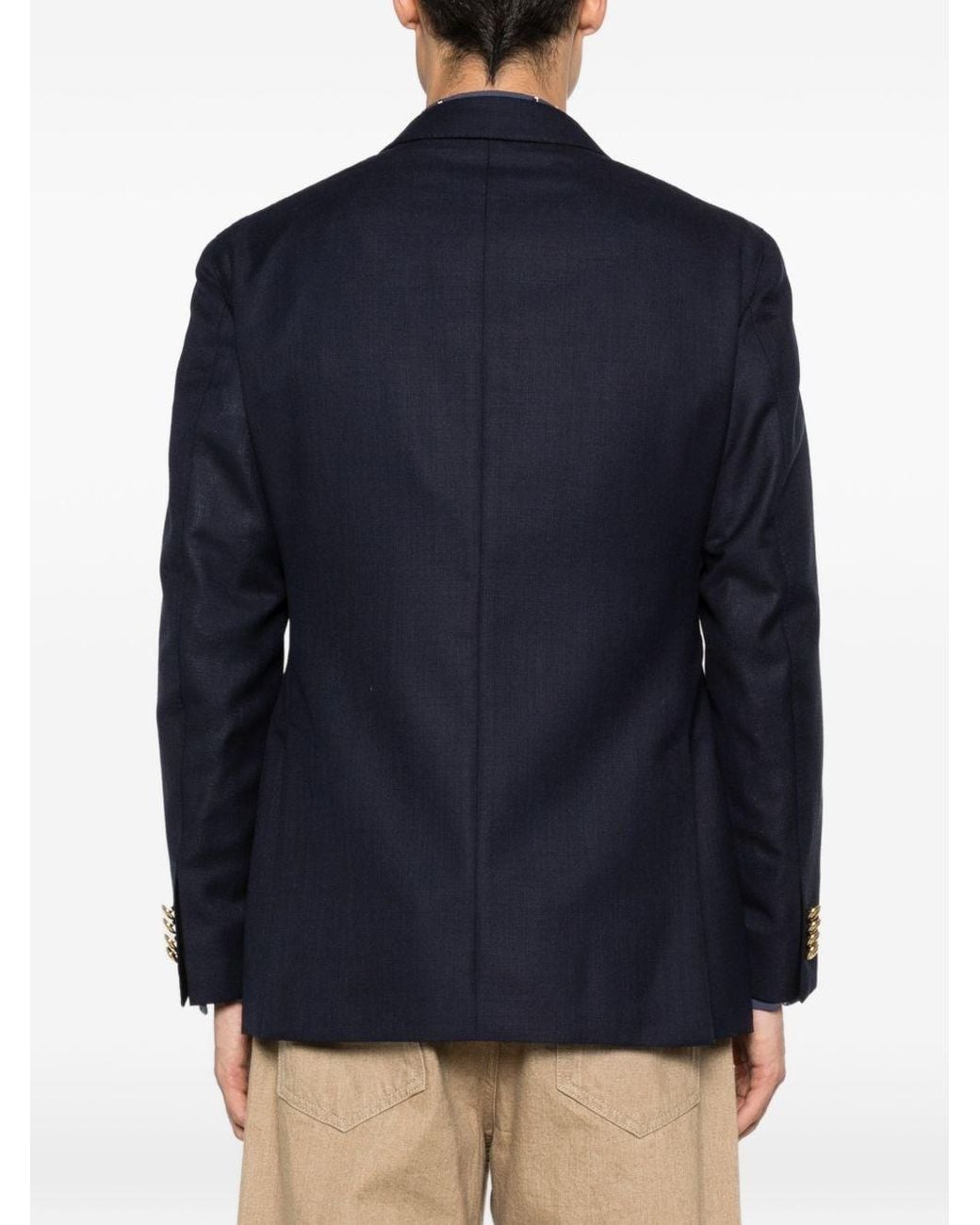 Gabriele Pasini Blue Double-Breasted Blazer for men