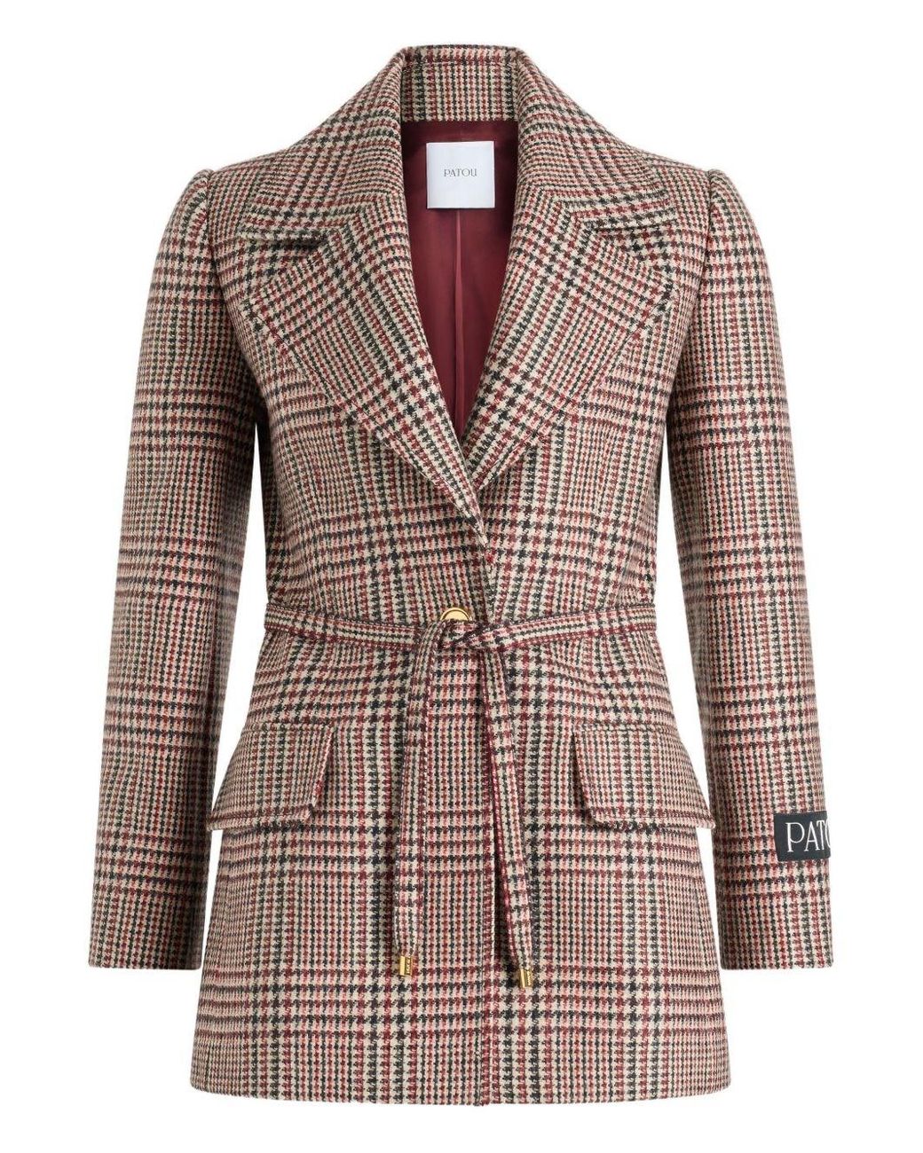 Patou Brown Jqacket With Belt And Pockets