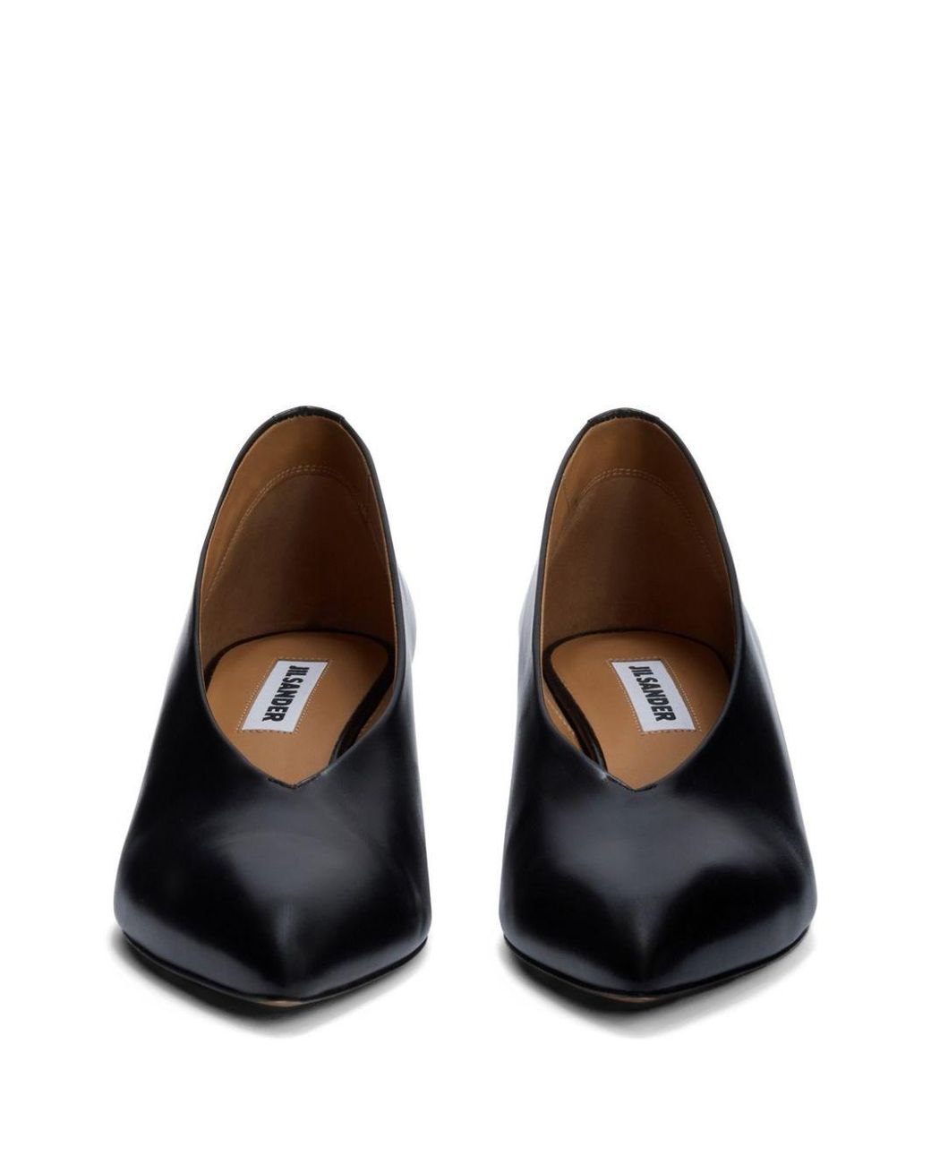 Jil Sander Blue Arc Leather Pumps