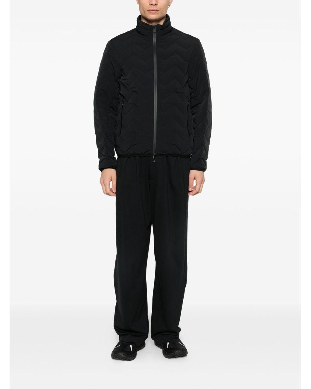 Emporio Armani Black Nylon Down Jacket for men