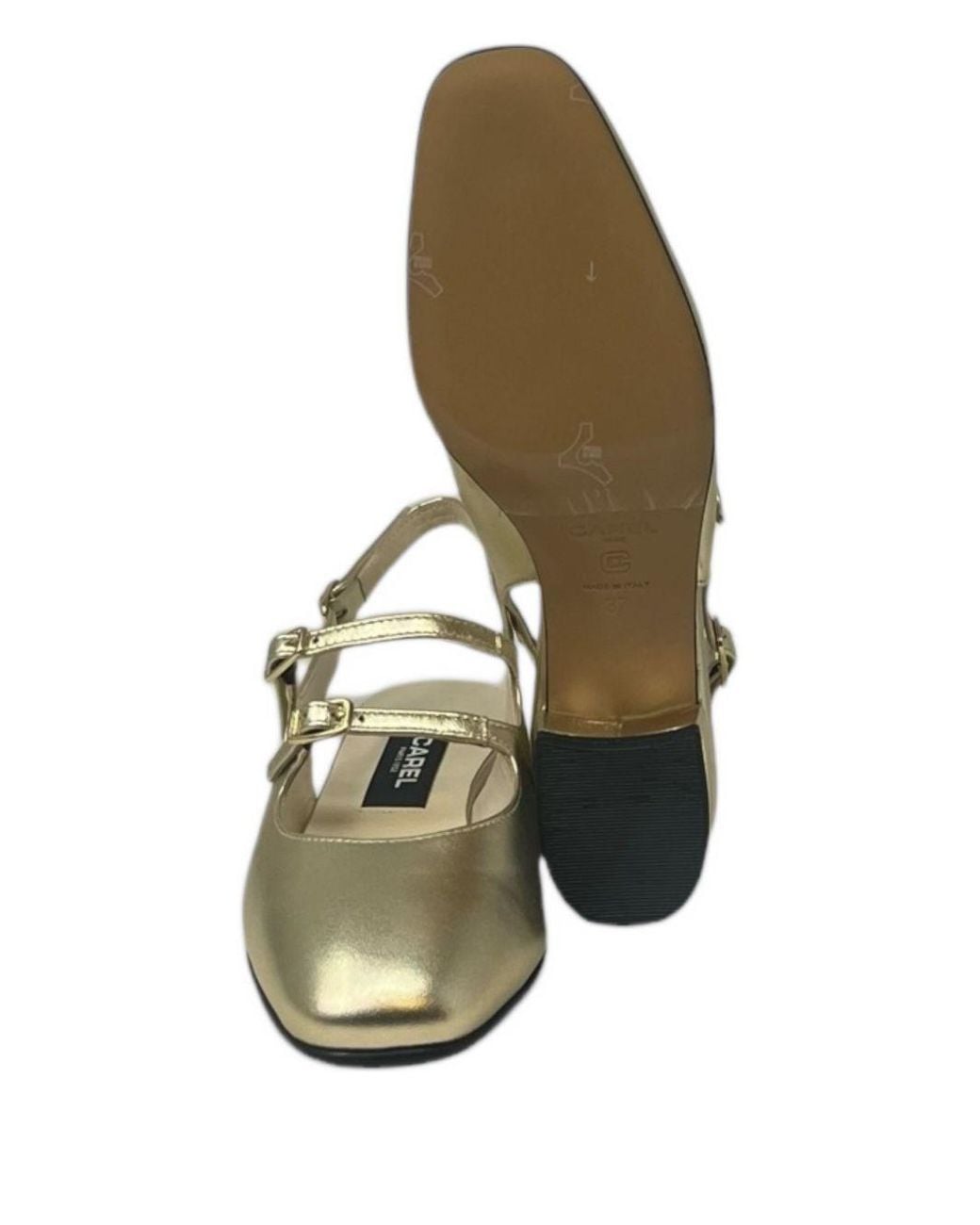 CAREL PARIS Green Peche Slingback Ballets