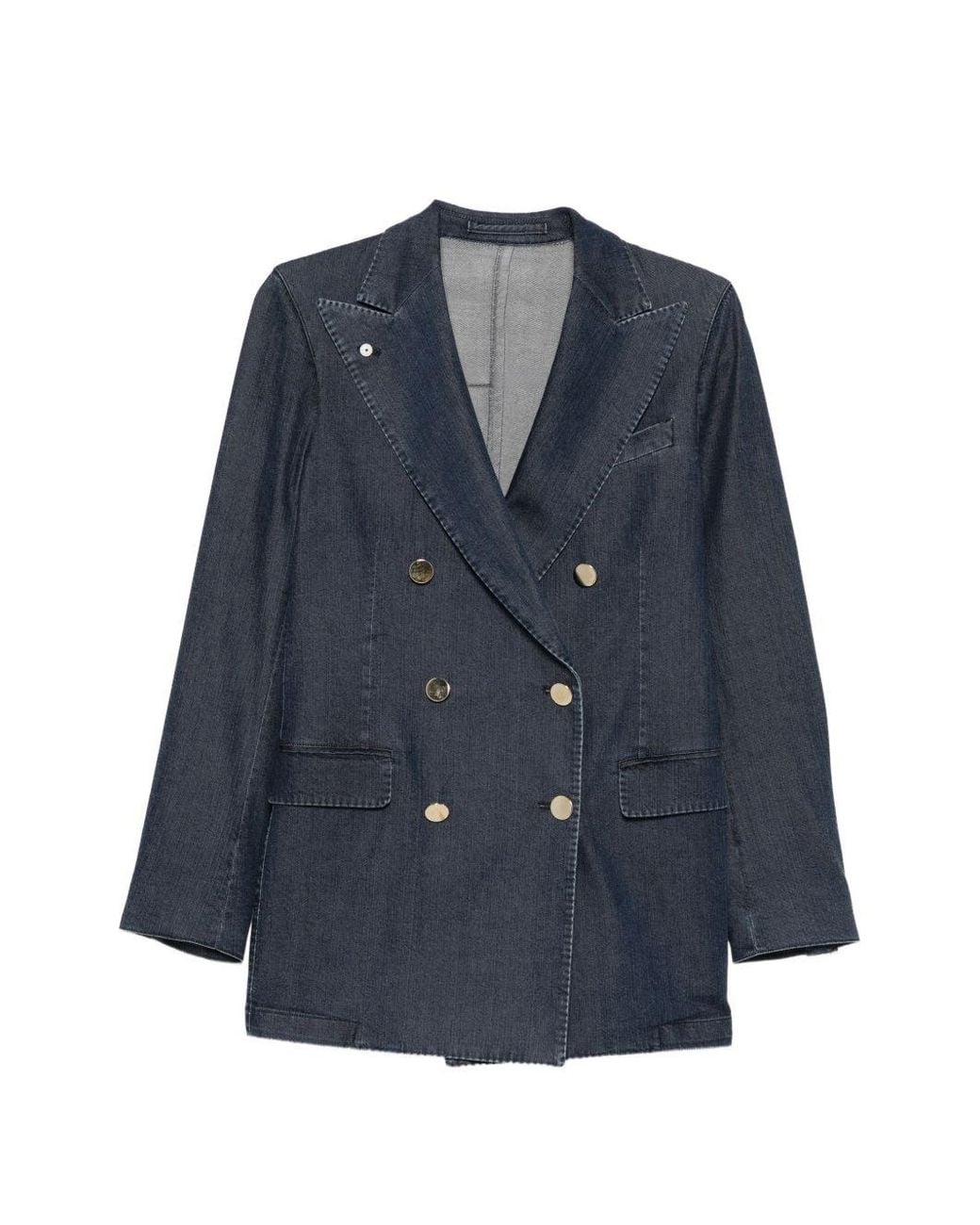 L.b.m. 1911 Blue Denim Double-Breasted Jacket