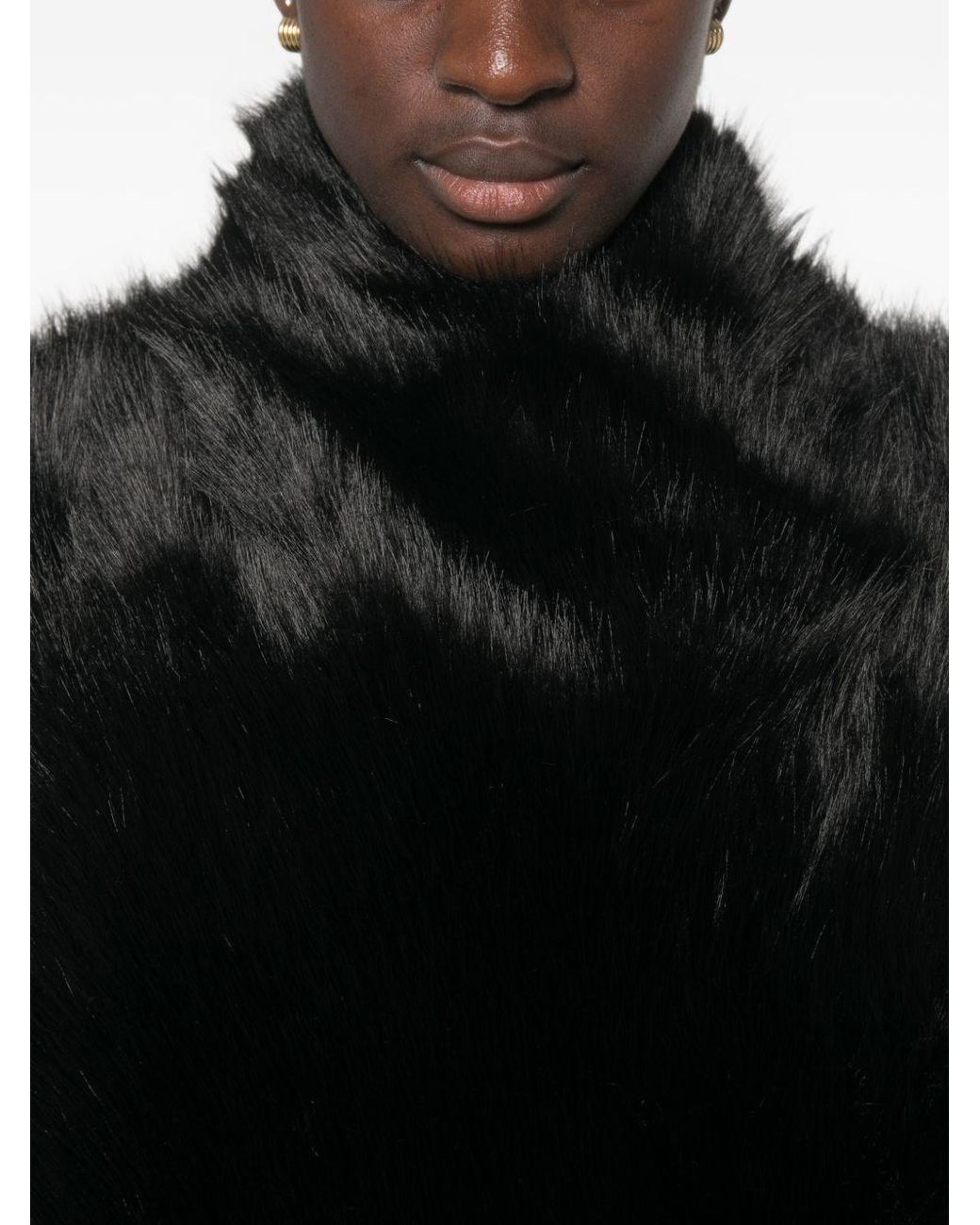 BB COUTURE Black Jackie Faux Fur Jacket