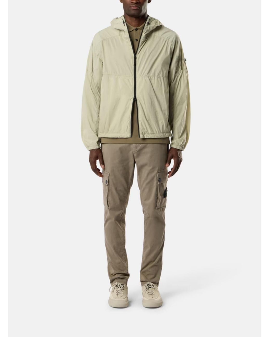 Stone Island Natural Cargo Trousers By for men