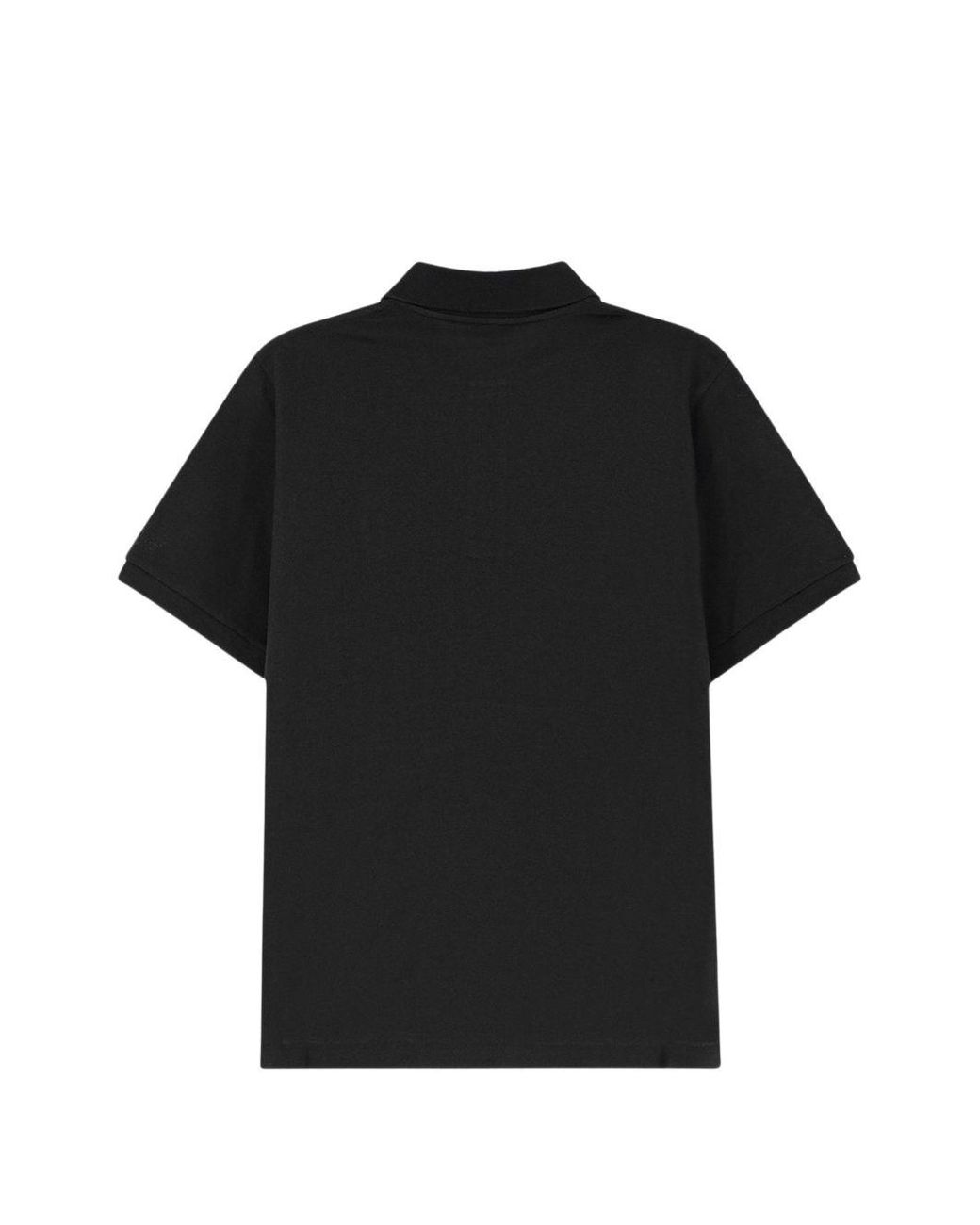 Saint Laurent Black Polo Shirt With Cassandre Embroidery for men