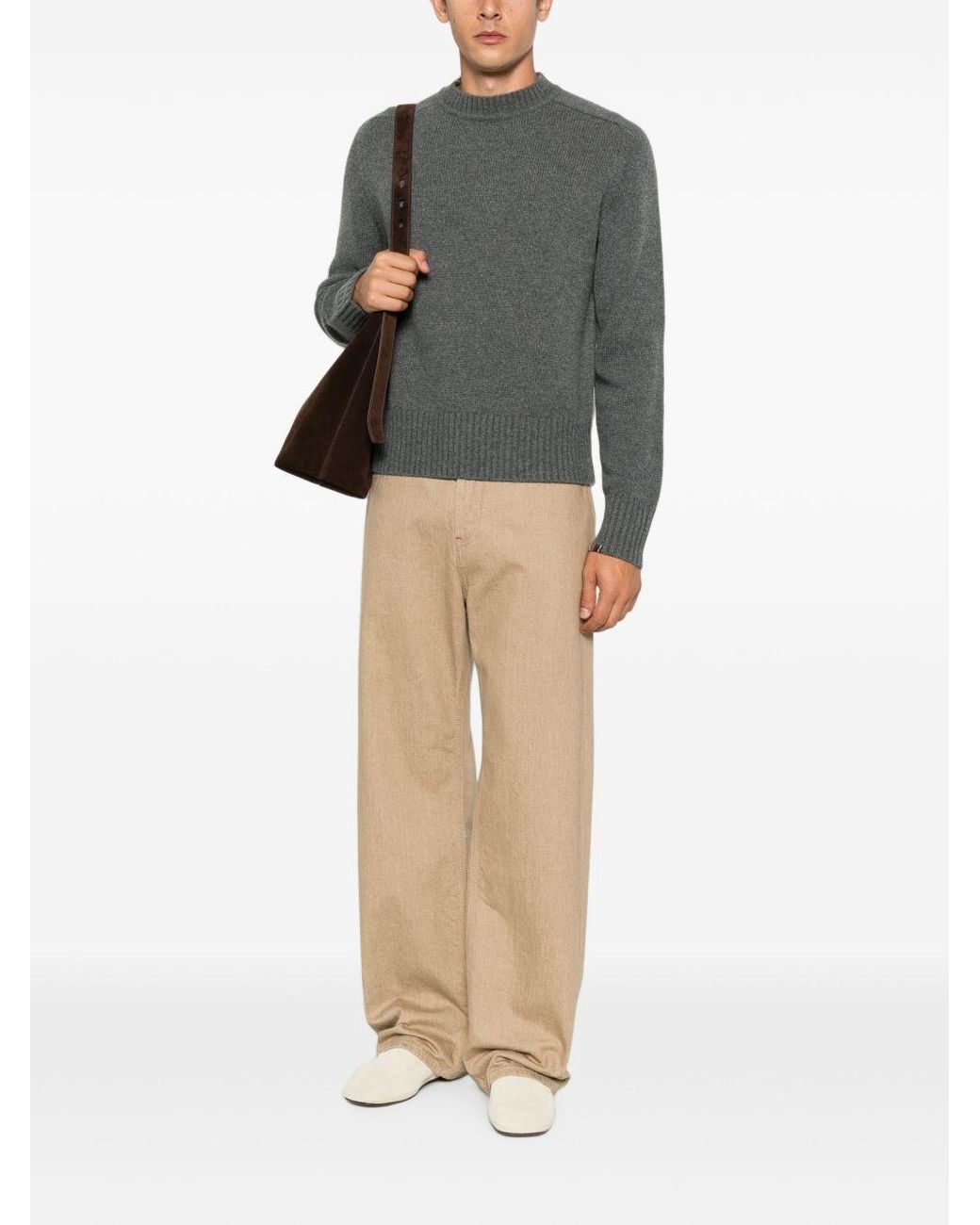 Extreme Cashmere Gray Cashmere Crewneck Sweater