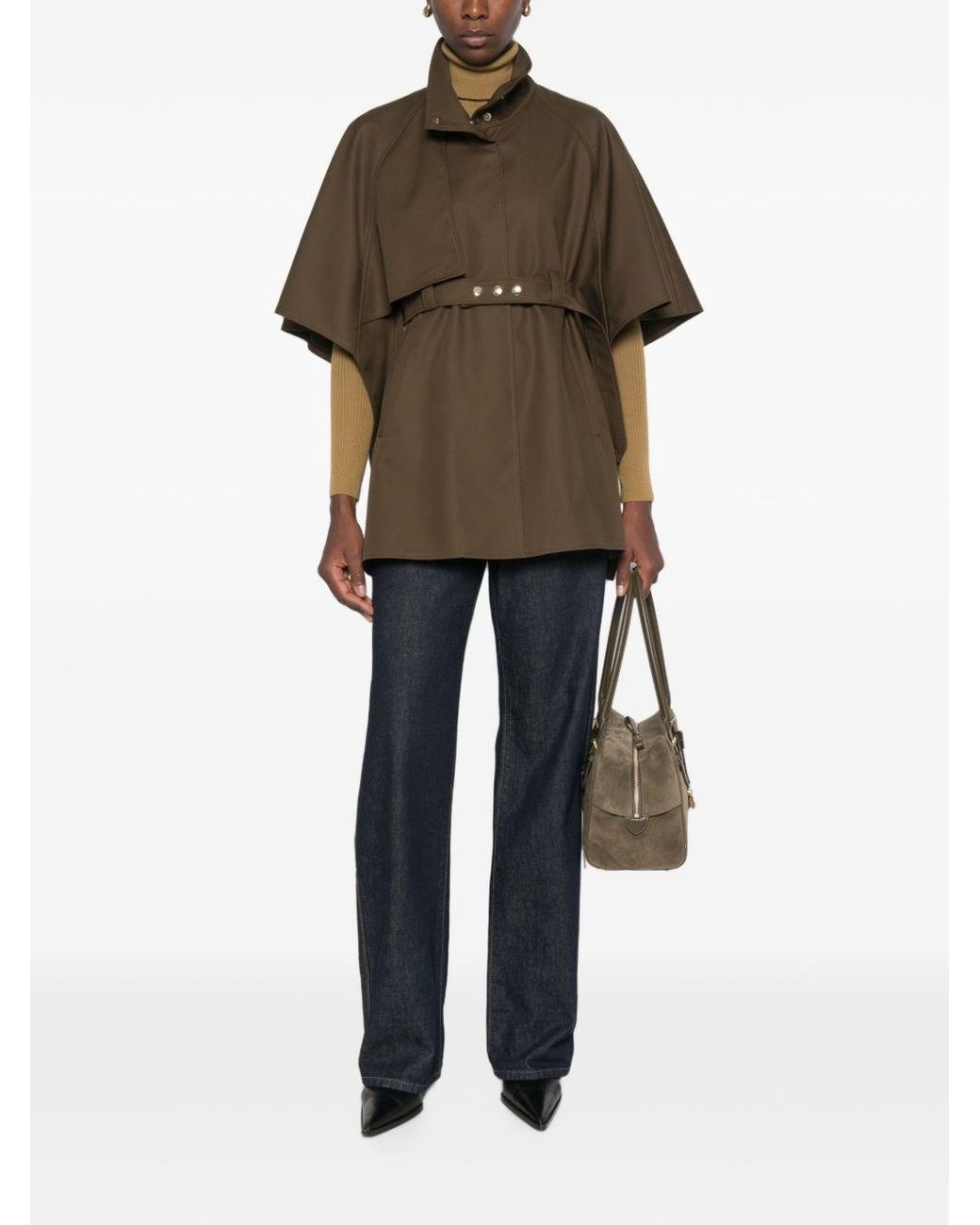 Max Mara Brown Cotton Cape