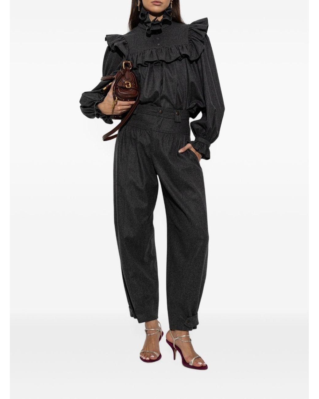 Chloé Black Wool Blouse