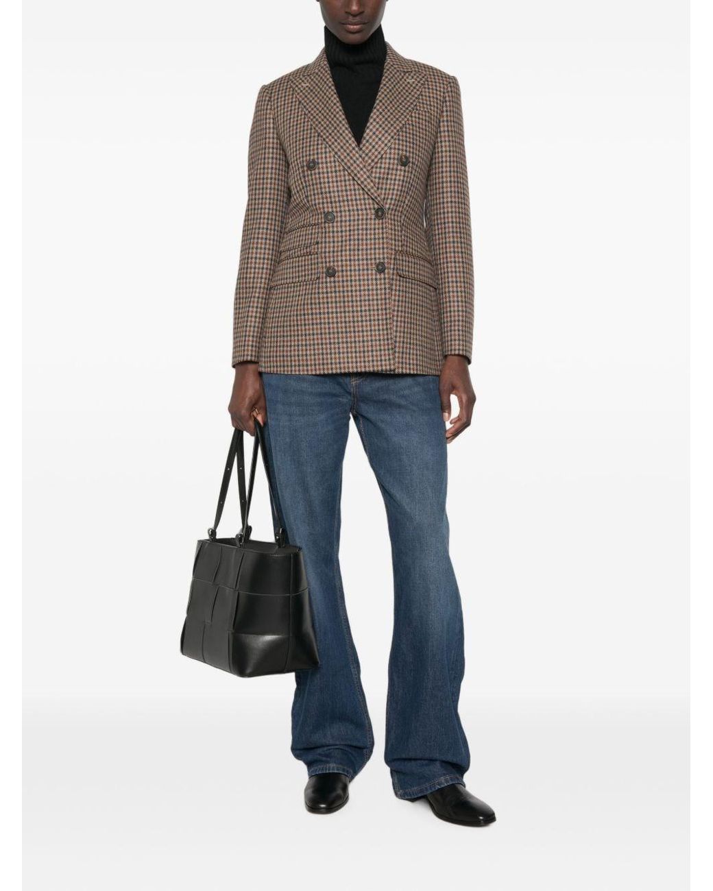 Max Mara Brown Double-Breasted Wool Jacket