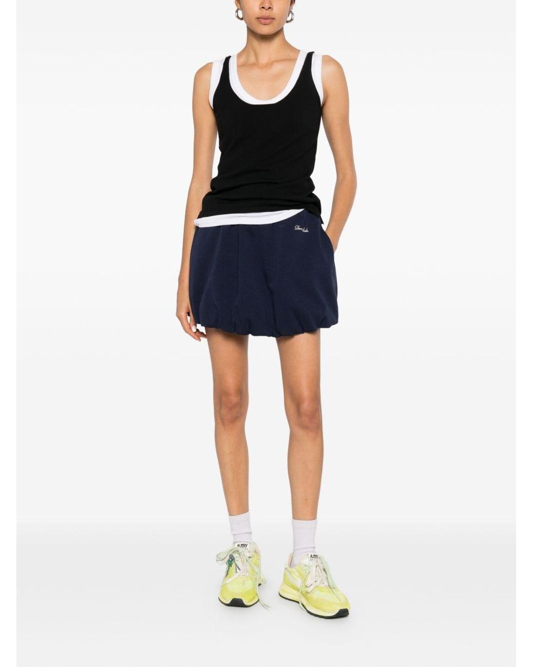 DUNST Blue Cotton Mini Skirt