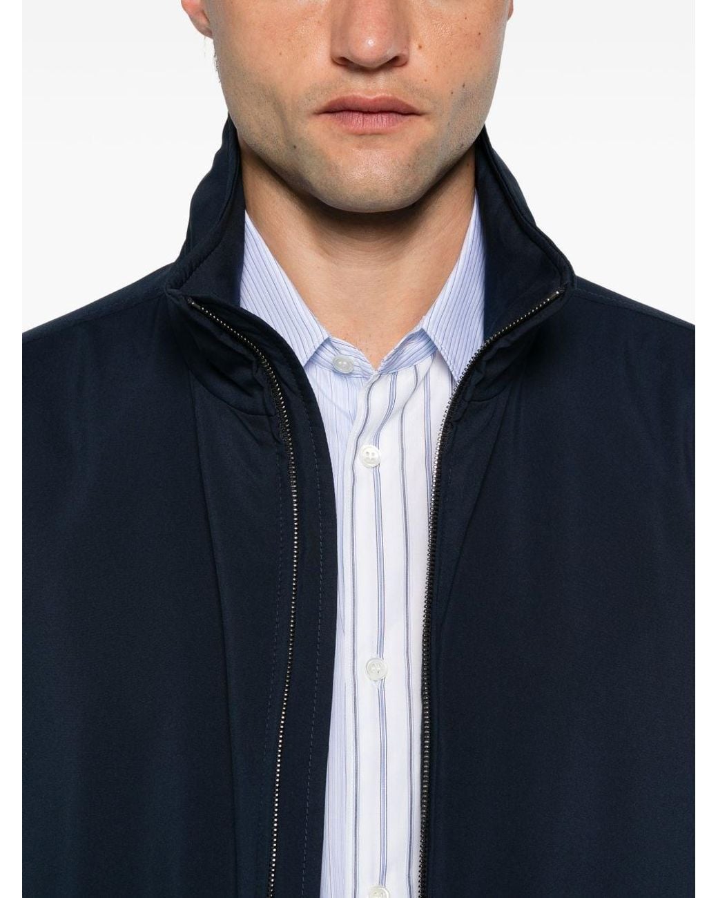 Brioni Blue Nylon Blouson Jacket for men