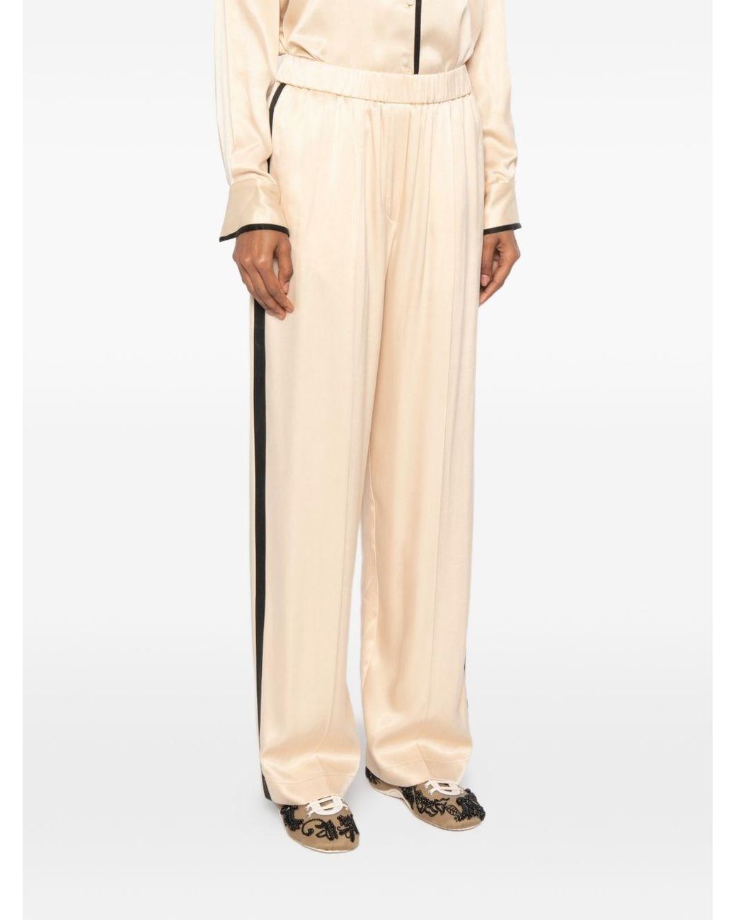 Forte_forte Natural Side-Band Trousers
