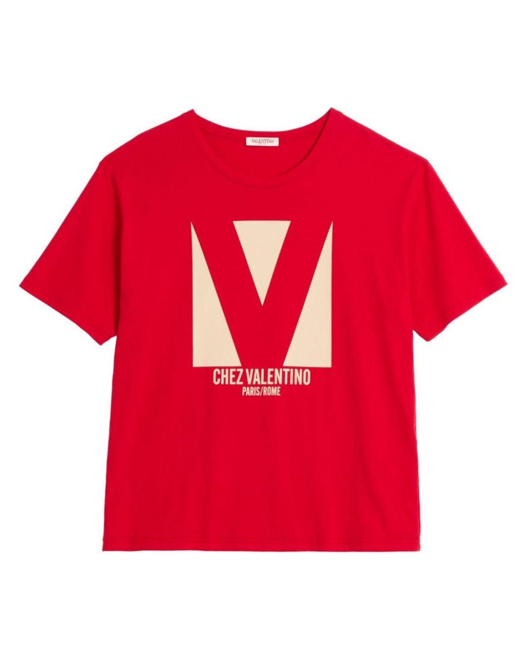 Valentino Red Cotton Chez T-Shirt for men