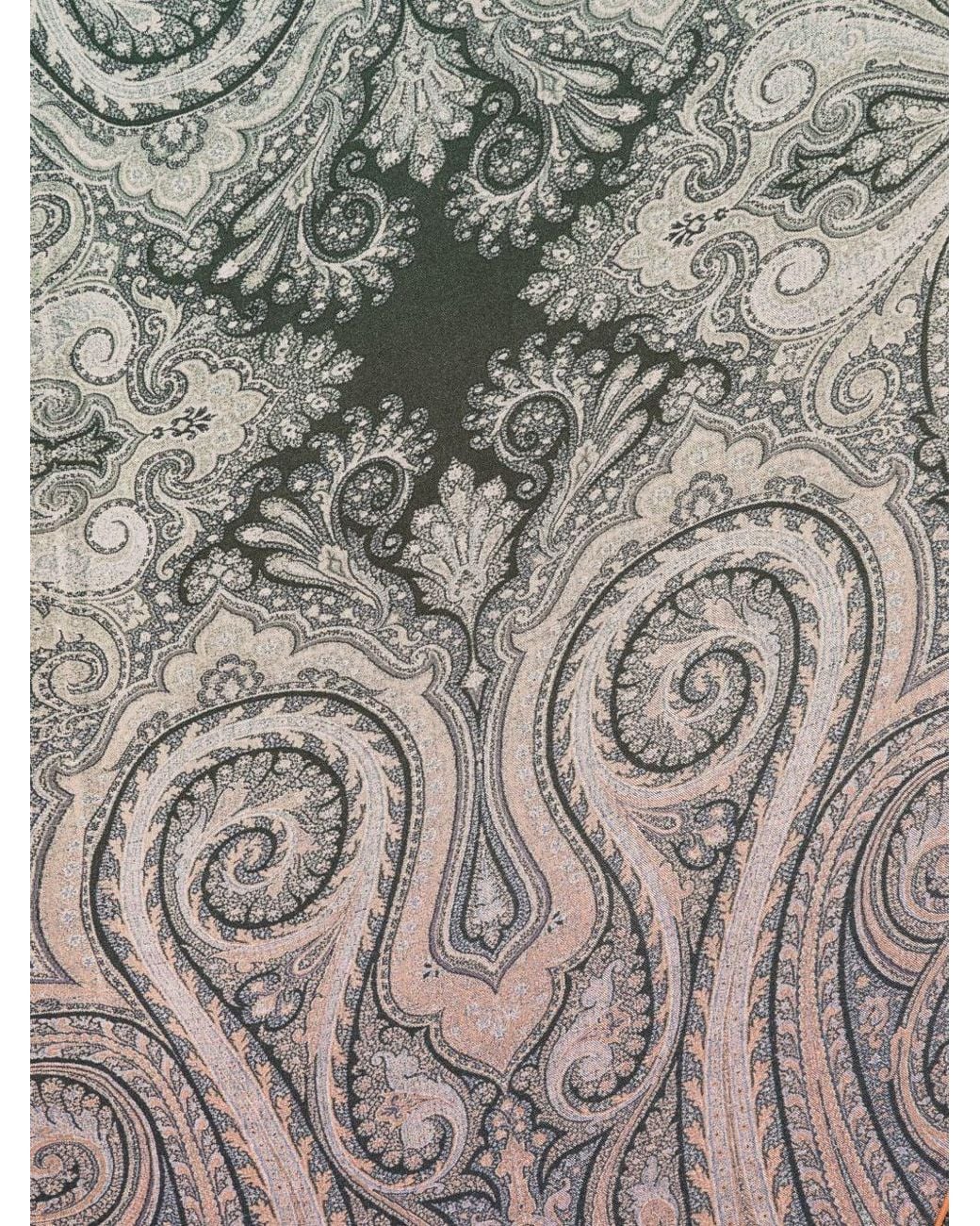 Pierre Louis Mascia Gray Printed Silk Scarf