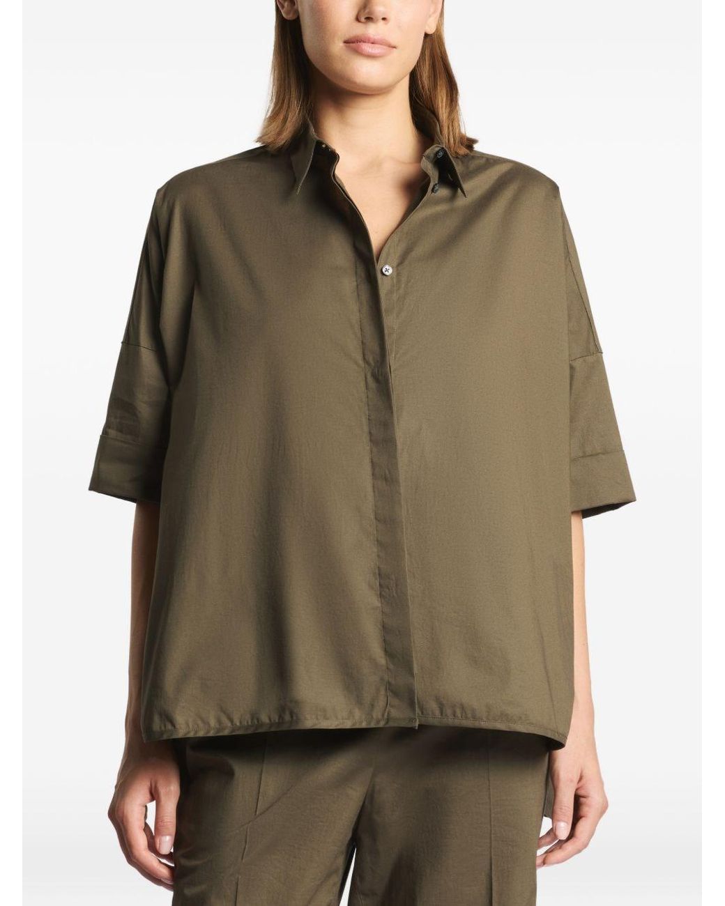 Fay Green Cotton Shirt