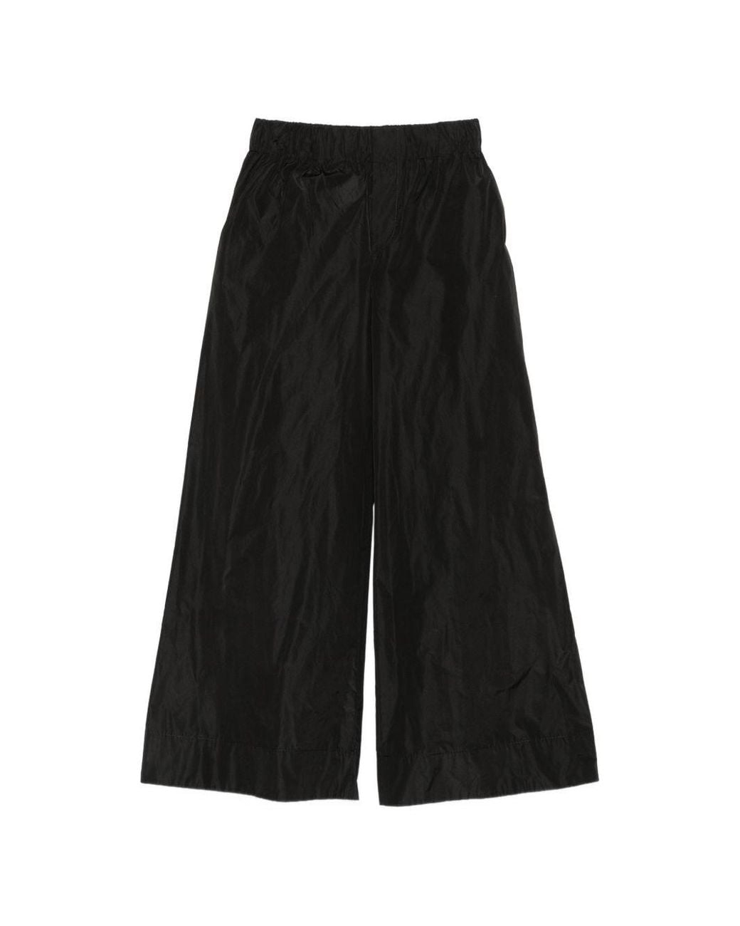 Susanne Bommer Black Taffetas Wide-Leg Trousers