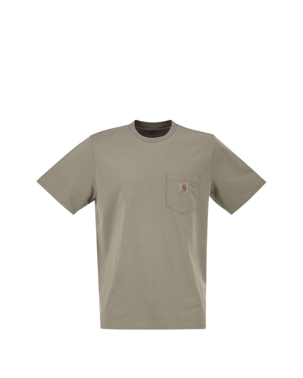 Carhartt Gray Pocket Cotton T-Shirt for men