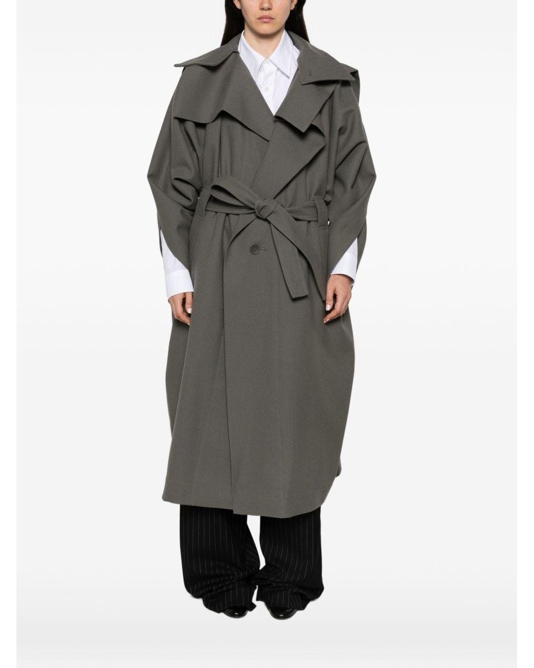 Issey Miyake Gray Wool Long Coat