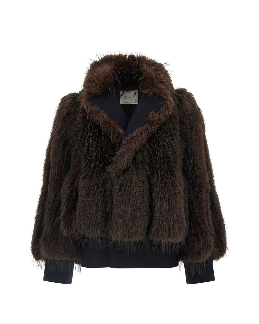 Sacai Black Faux-Fur Jacket By
