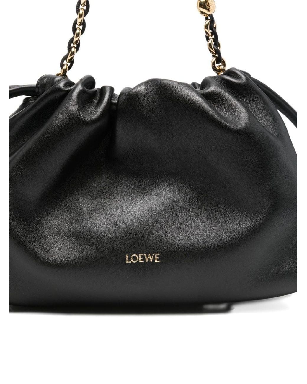 Loewe Black Flamenco Medium Leather Clutch