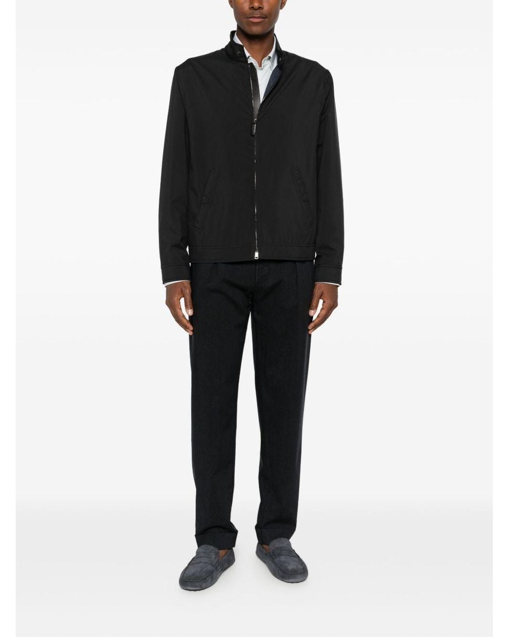 Brioni Black Nylon Blouson Jacket for men