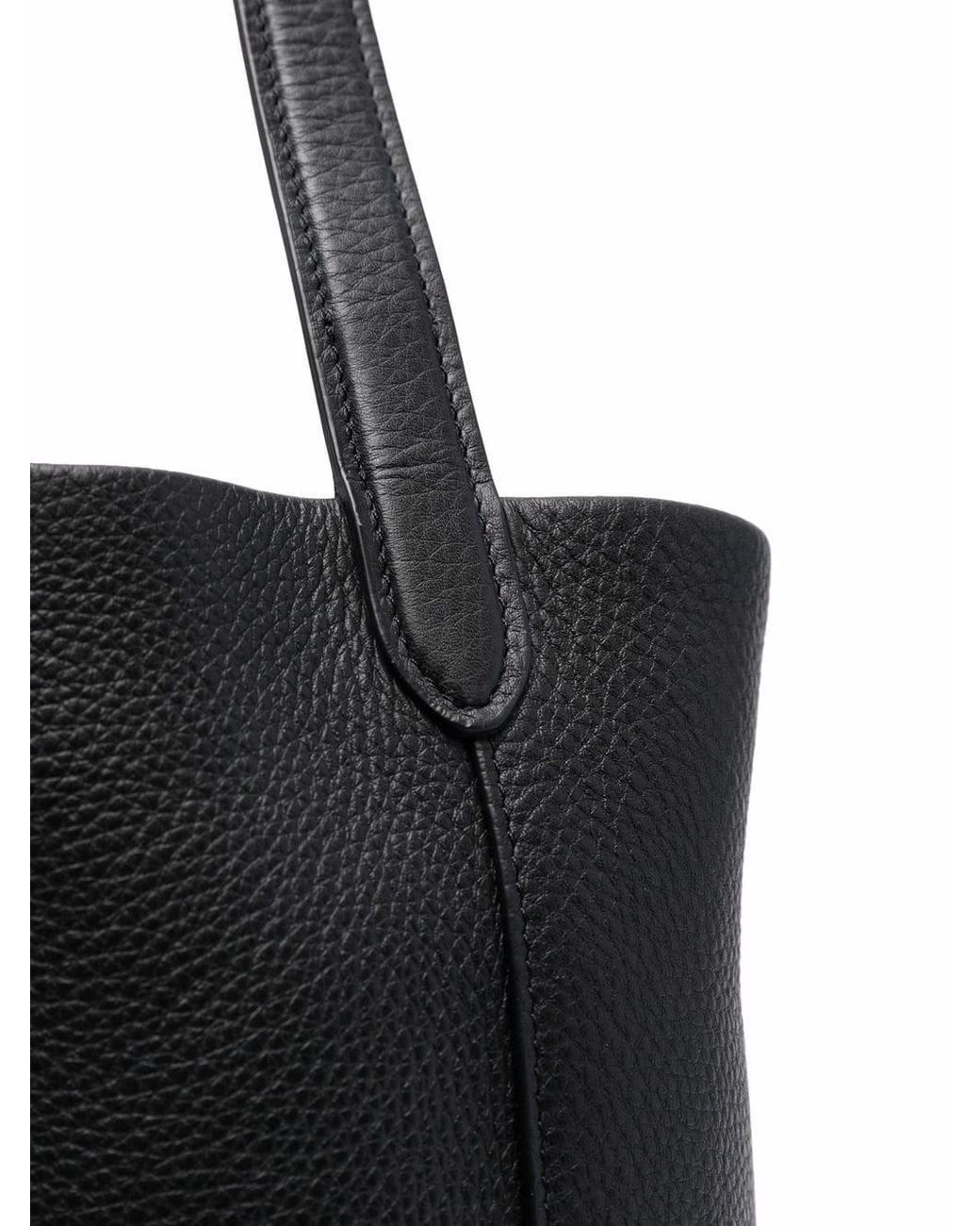 The Row Black Park Tote Medium Leather Tote