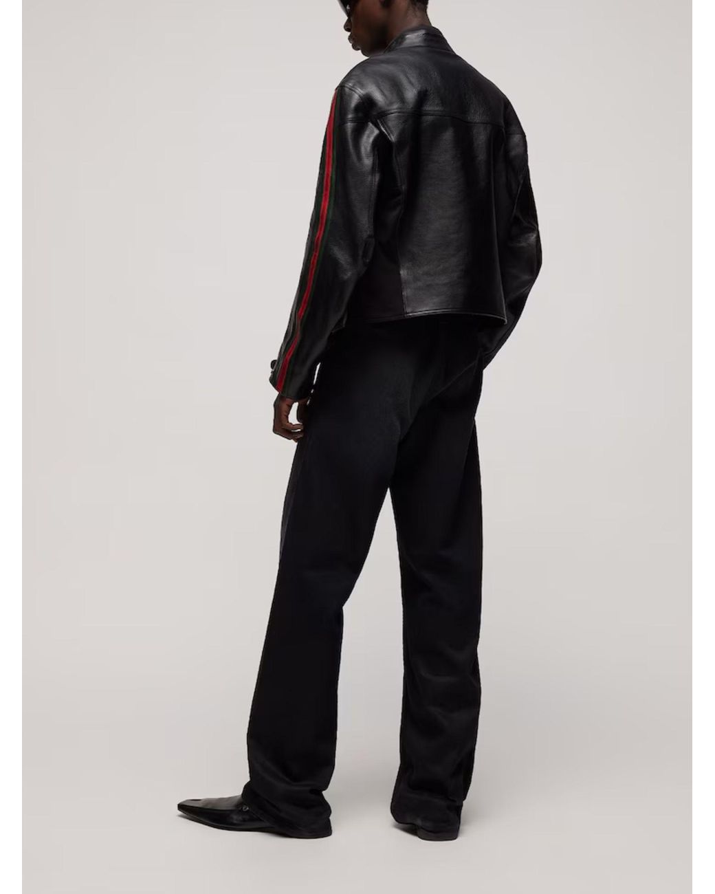 Gucci Black Leather Biker Jacket for men