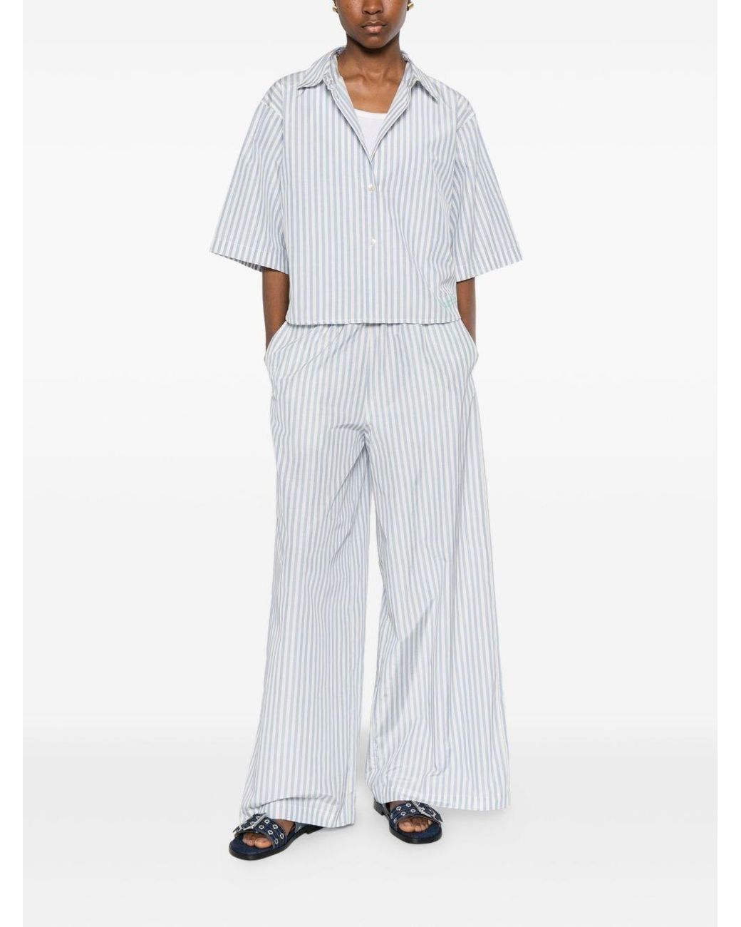 Forte_forte White Cotton Blend Boxy Shirt
