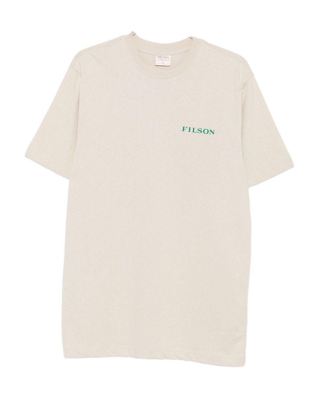 Filson White Printed Cotton T-Shirt for men