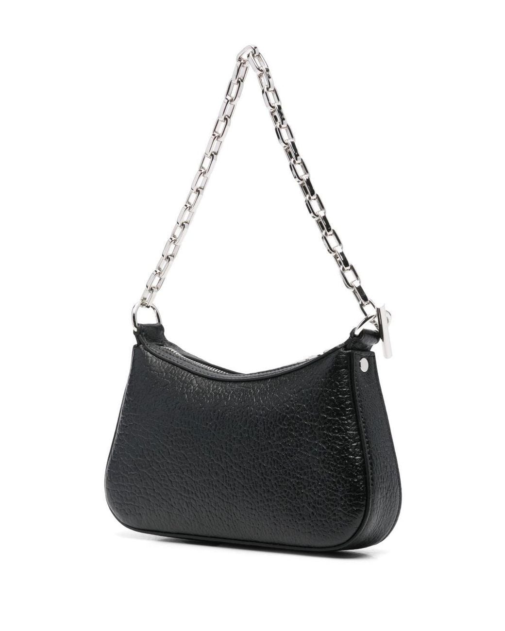 Borsa a mano T-Bar mini in pelle nera di McQueen in Black