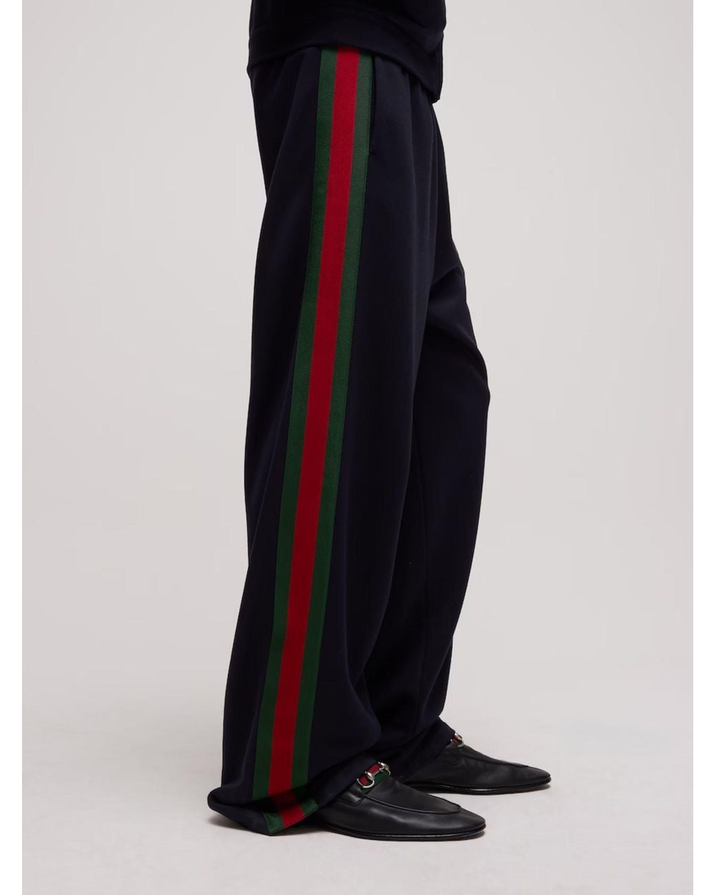 Gucci Blue Web Detail Trousers for men