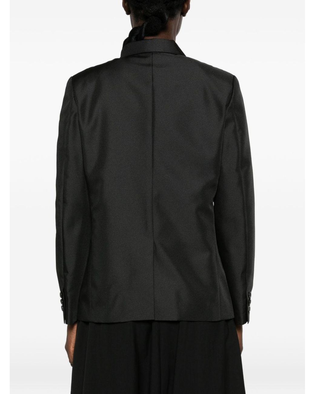 Comme des Garçons Black Rouched Single-Breasted Jacket
