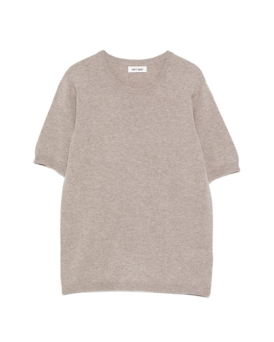 Soft Goat White Cashmere Crewneck Sweater