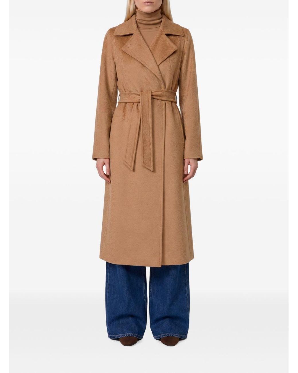 Max Mara Blue Manuela Wool Coat